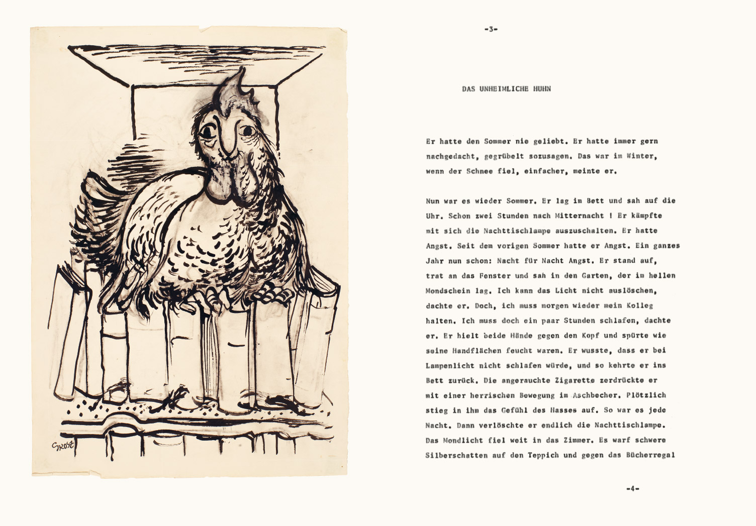 2019 George Grosz Rudolf Omansen und ein Huhn